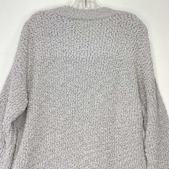 Women Sweater XL Cozy Knit Pullover Gray Crew Neck Chic - Picture 4 of 11